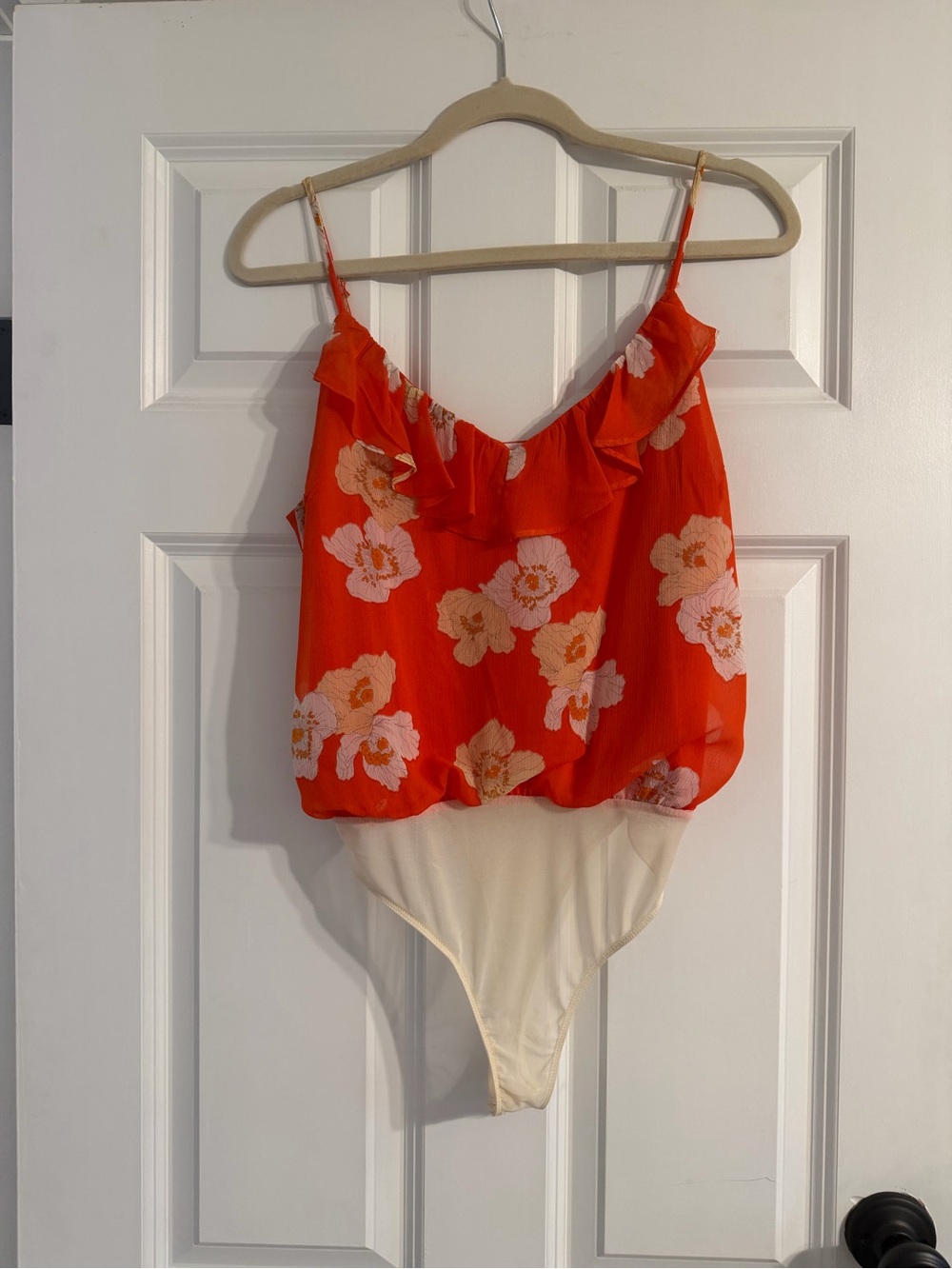 Floral Ruffle Tank Bodysuit
